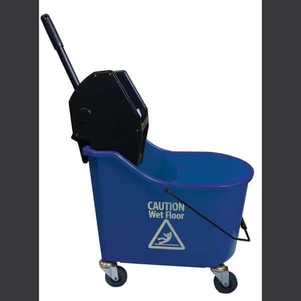 Down Press Mop Bucket and Wringer, Blue, Polypropylene