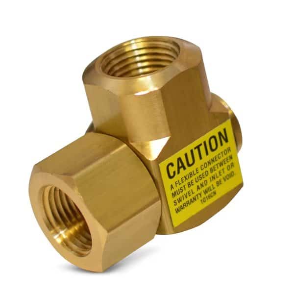 Swivel, 90 Deg., Brass, 1/2 in FNPT Inlet