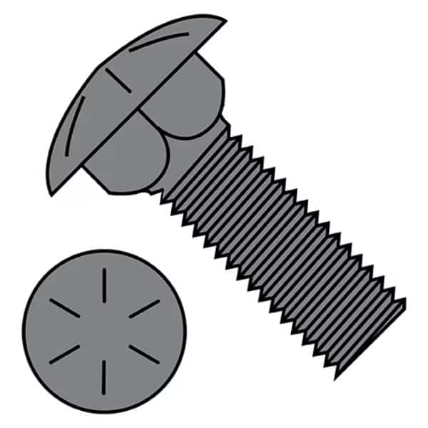 1/4-20X2 1/2 BOLT CARRIAGE GR8 FUL/THR PLAIN, PK775