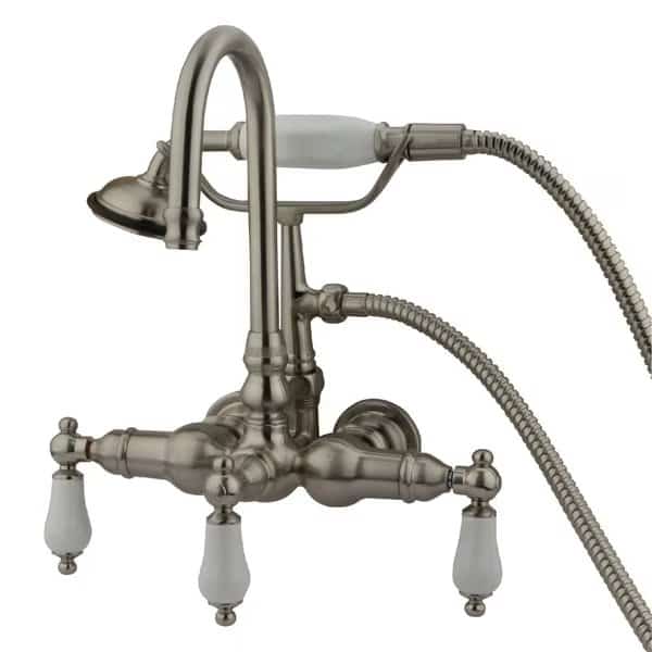 Wall-Mount Clawfoot Tub Faucet, Brushed Nickel, Tub Wall Mount
