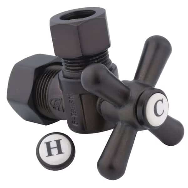 CC54405X 1/2" Comp X 1/2" OD Angle Stop Cross Handle