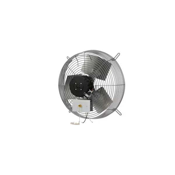 Exhaust Fan, 16" TEAO Motor, 120V, Spiral Wire Guard, 1/8HP, 3-Speed, Gray