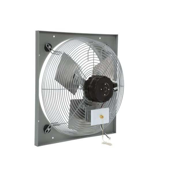 Exhaust Fan, 18" TEAO Motor, 120V, With Venturi, 1/8HP, 3-Speed, Gray