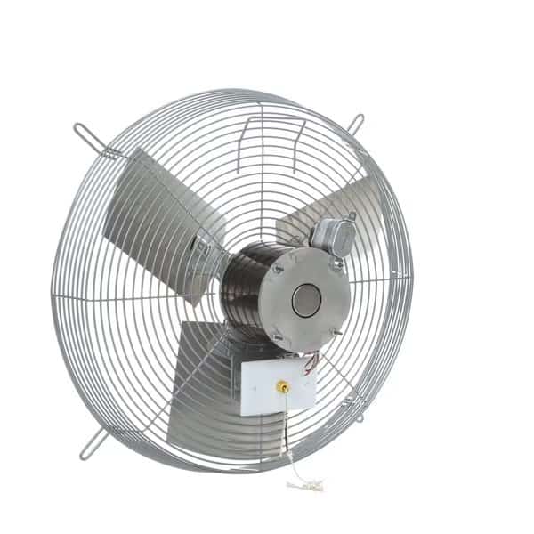 Exhaust Fan, 20" TEAO Motor, 120V, Wire Guard, 1/4HP, 3-Speed, Gray