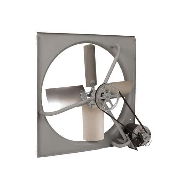 Commercial Exhaust Fan, 30", Belt-Drive, 230/460V, 1/3HP, 3-Ph, Gray