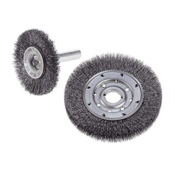Wire Whl, 4, Rdl Crimp, 0.014, SS, 5/8-11 AH