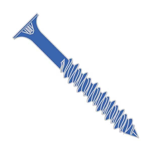 Concrete Screw, 3/16" Dia., Steel Blue, 100 PK