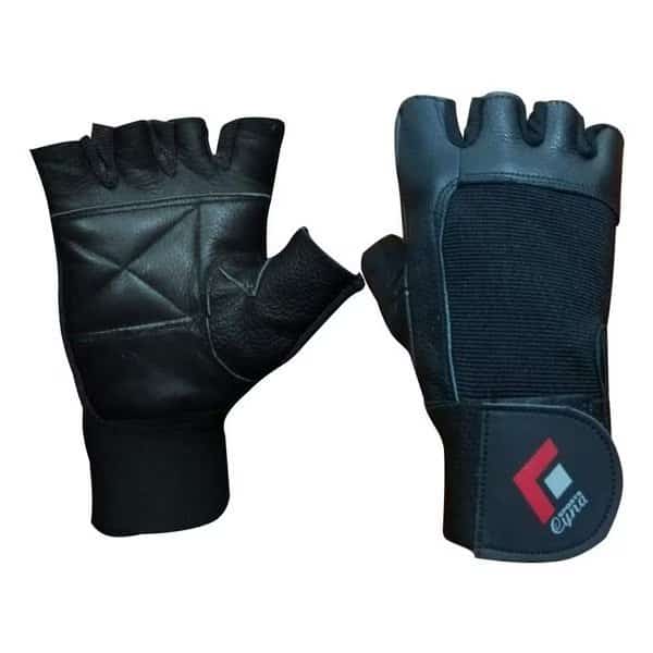 Black Weight Lifting Leather Gloves XXL