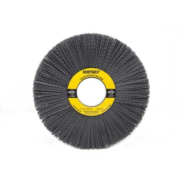 CW81280SC NAMPOWER Abrasive Wheel Brush, 8" Diameter, 80SC, 2" Arbor Hole, 2.5" Trim Length