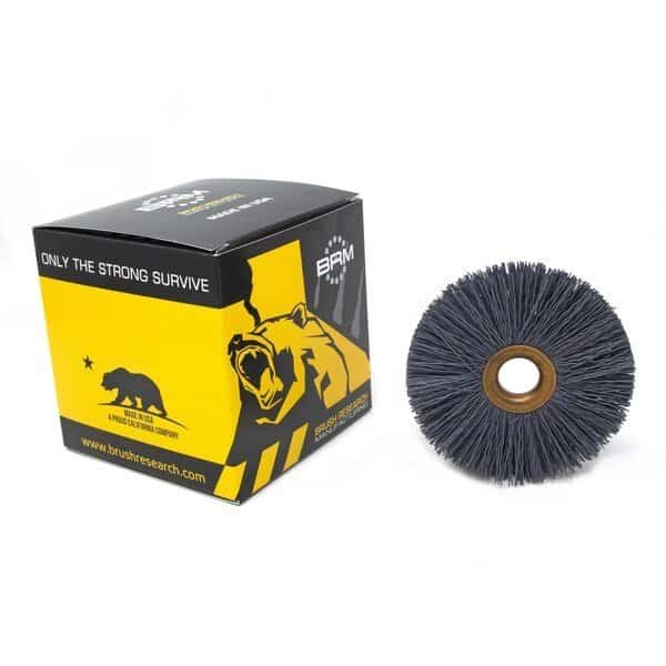 CY4500SCF Abrasive Nylon Copper Center Wheel, 4" Dia., 500SC, .625" Arbor Hole, 1.437" Trim
