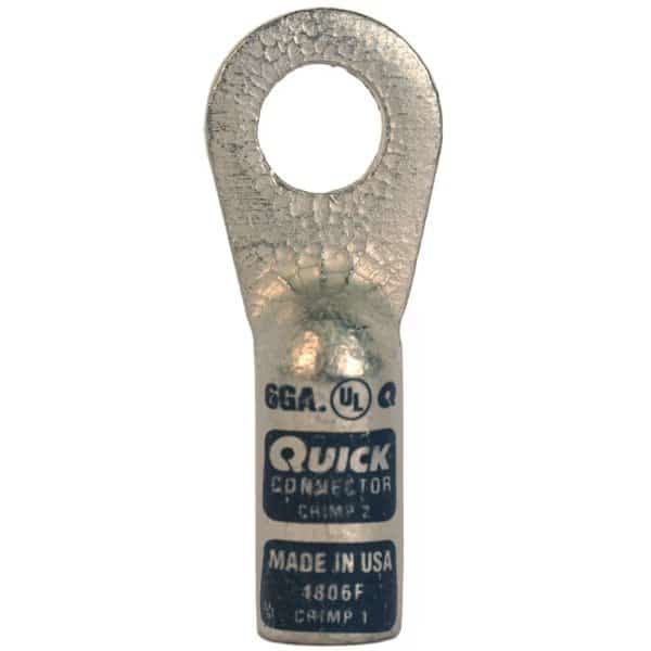 Crimp Lug, 4 Gauge, 1/2", PK5, QUICKCABLE, Mfr# 4804-005H