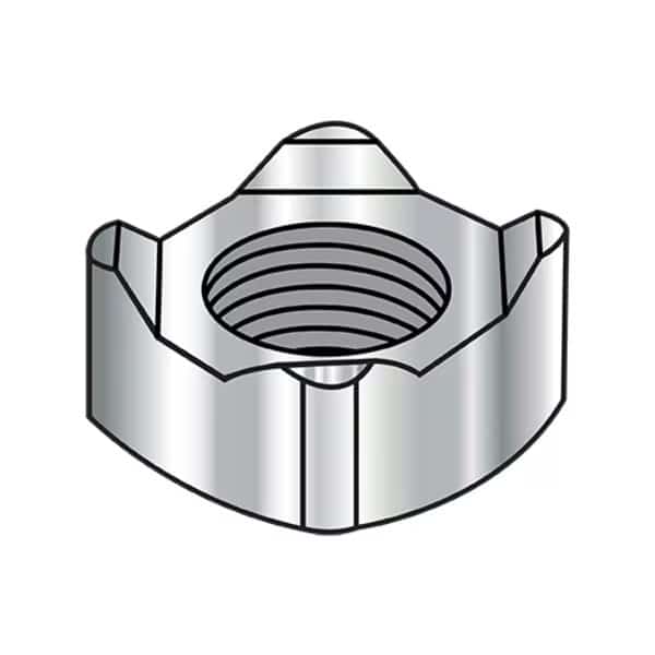 Square Weld Nut, M6-1.00, Stainless Steel, 10 mm Wd, 10 mm Lg, 5 mm Ht, 2000 PK