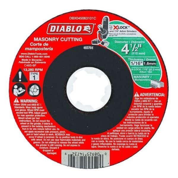 Type 1 Masonry Cutting for X-Lock and Al