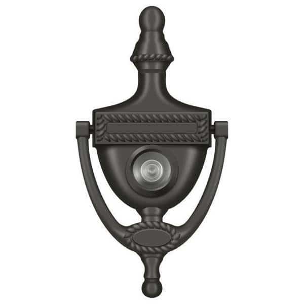 Door Knocker-Viewer, Victorian Rope Oil Rubbed Bronze
