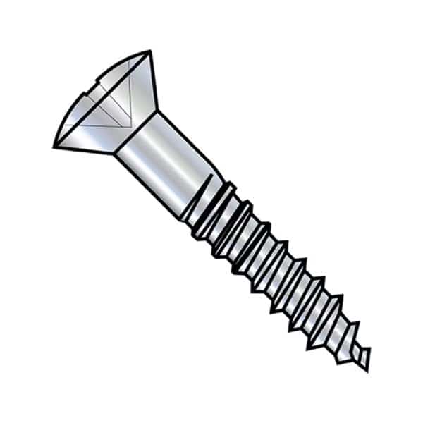 Wood Screw, #8, 1-1/2 in, Zinc Plated Steel Oval Head Phillips Drive, 2500 PK