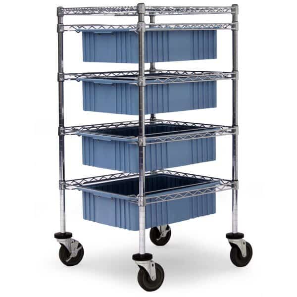 Bin Storage Cart, 24x24x49