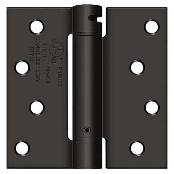Oil Rubbed Bronze Spring Hinge, Holes per Leaf: 4