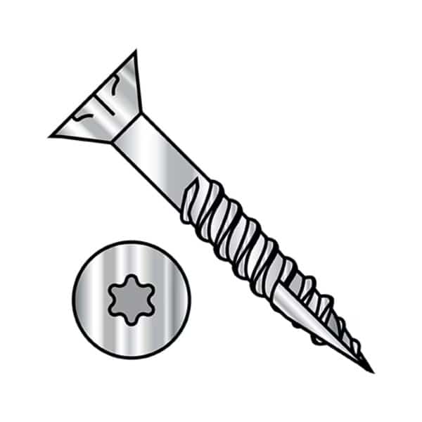 Wood Screw, #8, 2-1/2 in, Plain 18-8 Stainless Steel Flat Head Torx Drive, 750 PK