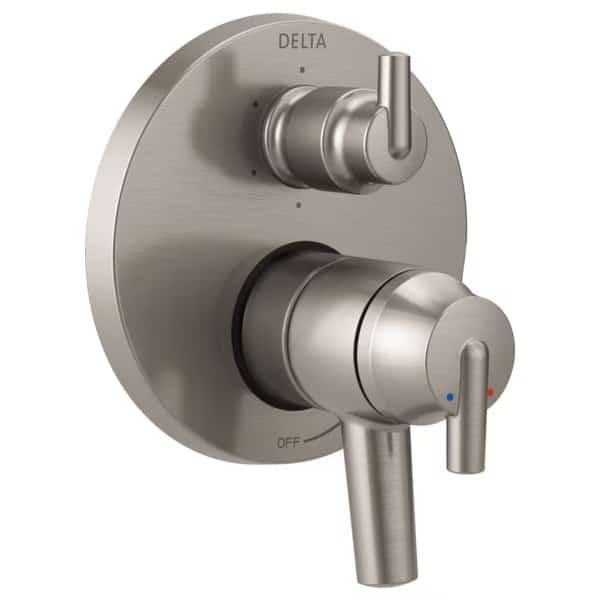 Contemporary Two Handle Monitor(R) 17 Series Valve Trim with 6-Setting Integrated Diverter, Delta, Mfr#: T27959-SS