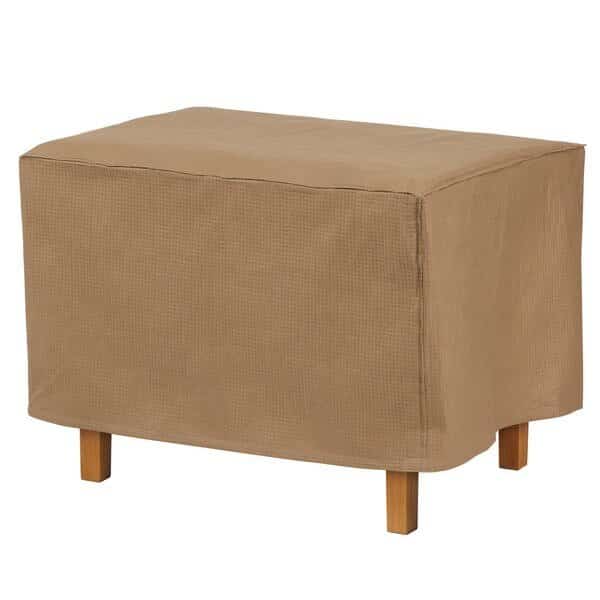 Essential Latte Patio Rectangle Ottoman Cover, 40"x38"x18"