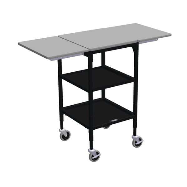 Mobile Tbl W/ Drp Lvs,Mdl/Btm Shlf 20"D, Mfr#: ERGO-27-K3, IRSG