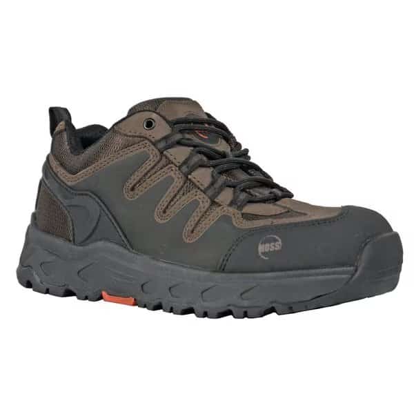 Men's Oblique Aluminum Toe Work Shoe, Brown, 10.5, 2E, 50238