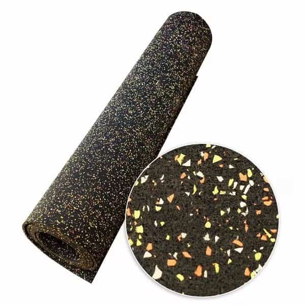 "Elephant Bark" Rubber Flooring - 3/8 in. x 4 ft. x 6.5ft. - Candy Corn
