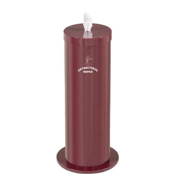 Gym Wipe Dispenser/Storage, Logo, Burgundy