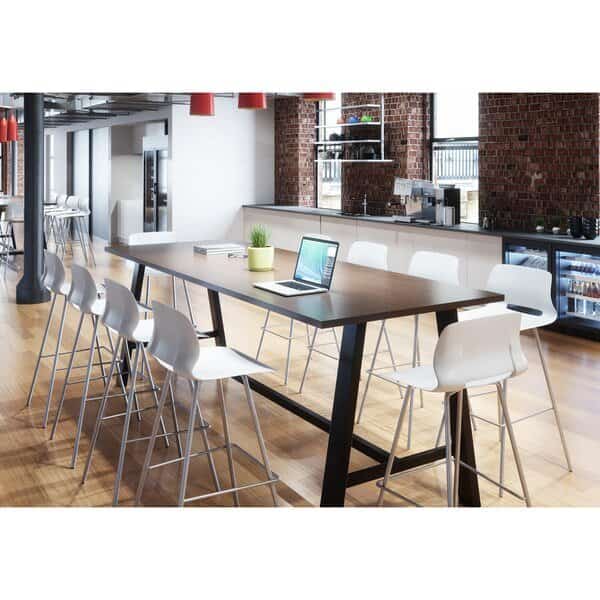 Rectangle KFI Midtown 3.5 x 9 FT Conference Table, Designer White Finish, Standard Height, 42 W