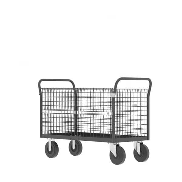 Cage Cart,4-Sided 48"Wx24"D,4-Sided Low, Mfr#: F80126VCGY, VALLEY CRAFT