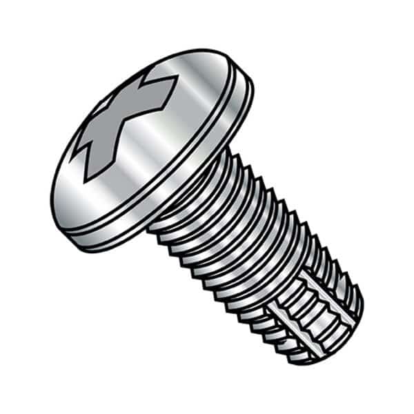 Thread Cutting Screw, #10-24 x 3/8 in, 18-8 Stainless Steel Pan Head Phillips Drive, 4000 PK