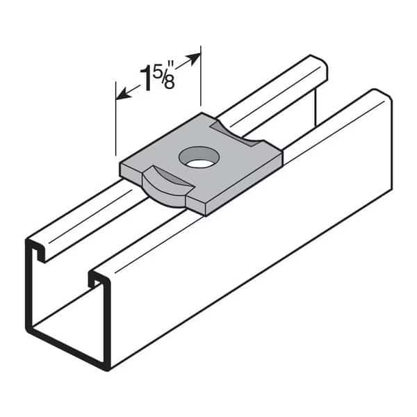 Washer, Sq, Channel Guide, 5/8" Hole