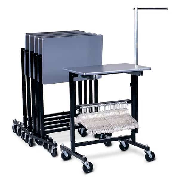Folding Table with telescoping arm and 24” hanger bar, Irsg, Mfr#: FTW-24A-F21-1