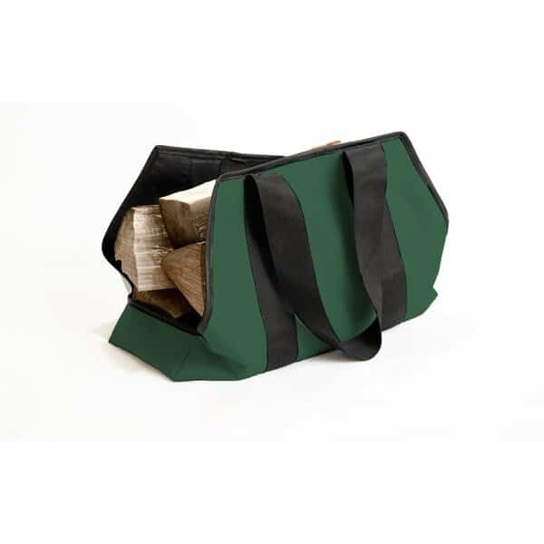 Faux Leather Log Carrier, Large, Spruce