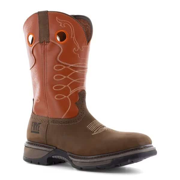 Western Boot, 11.5 M, 5 H, Brown and Burnt Orange