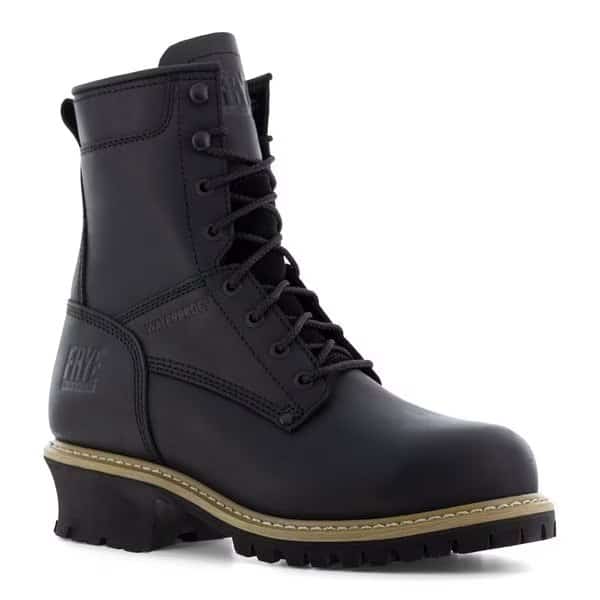 Men's 5 Steel Toe 8 in Logger Work Boot, Black, 10.5, W, FR40201