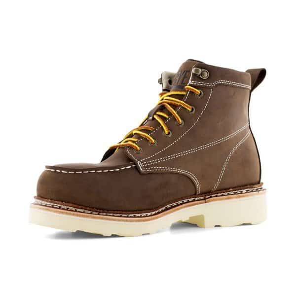 Mens Dark Brown Steel Toe 6 in Waterp, 6 W, 5 H, Dark Brown