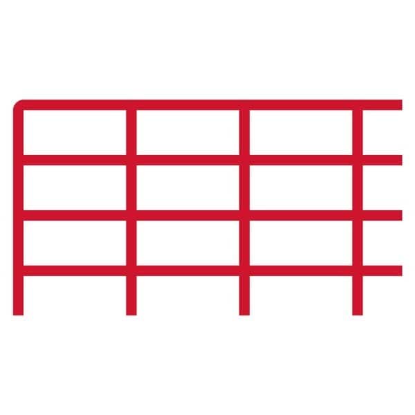 Quick Grid, Magnet, 15.33"x23", Red