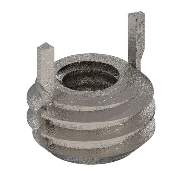 Key Locking Thread Insert, Thin Wall, 2 Keys, M2.5-0.45 Int Thrd Sz, M4.5-0.75 Ext Thrd Sz, 10 PK