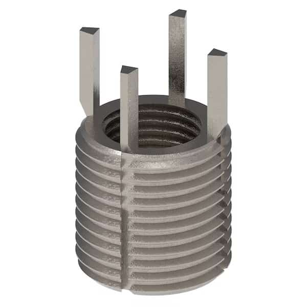 Key Locking Thread Insert, Heavy Wall, 4 Keys, 9/16"-18 Int Thrd Sz, 13/16"-16 Ext Thrd Sz, 10 PK