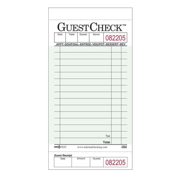Line Guest Check Board 1 Pt 15, PK2500