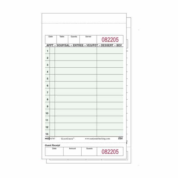 No Carbon 13 Line Gst Checks 2Pt, PK2000