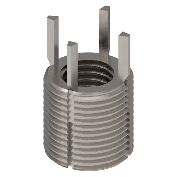 Key Locking Thread Insert, Heavy Wall, 4 Keys, 3/4"-10 Int Thrd Sz, 1 1/8"-12 Ext Thrd Sz, 10 PK