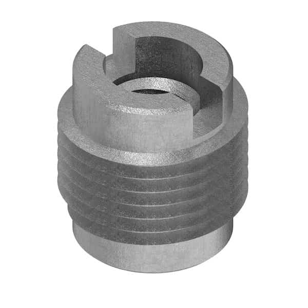 Knife Thread Insert, 5/16"-18 Int Thrd Sz, 5/8 in L, 1/2 in Dia., 18-8 Stainless Steel, Plain, 5 PK