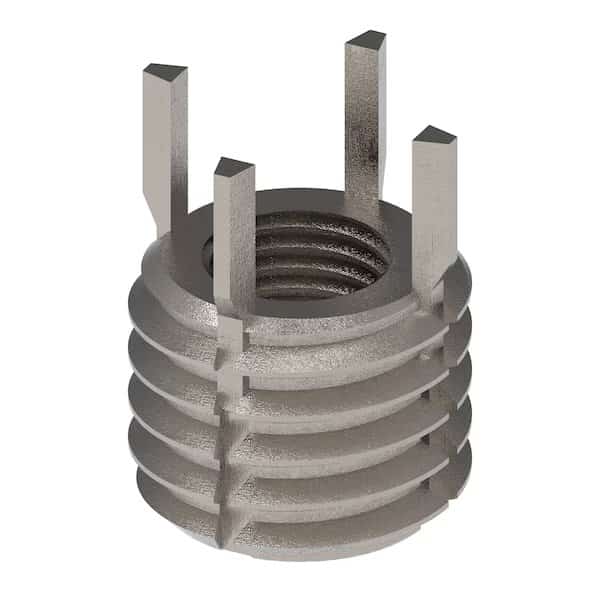 Key Locking Thread Insert, Extra Heavy Wall, 4 Keys, 3/8"-24 Int Thrd Sz, 5/8"-11 Ext Thrd Sz, 10 PK