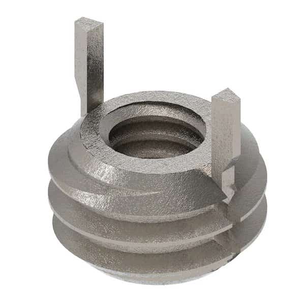Key Locking Thread Insert, Thin Wall, 2 Keys, M2.5-0.45 Int Thrd Sz, M4.5-0.75 Ext Thrd Sz, 10 PK