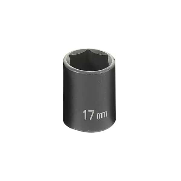 3/8" Drive, 17mm Size, Metric Socket, 6 Points, 17mm, 3/8"D, Impact, 6pt.