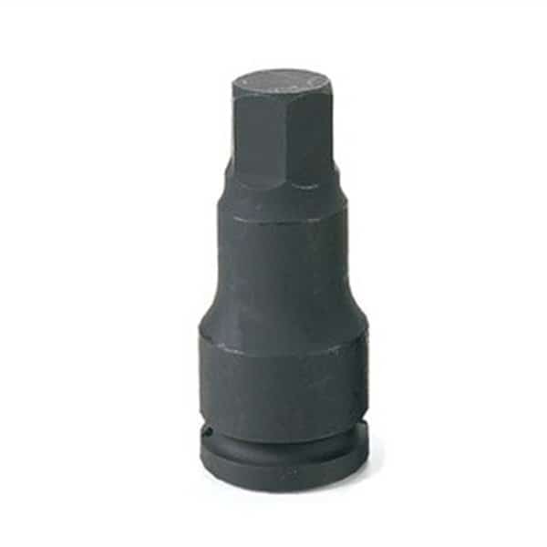 3/4" Drive, 24mm Size, Metric Socket, 6 Points, 24mm, 3/4"D, Impact, Hex Male, Blk