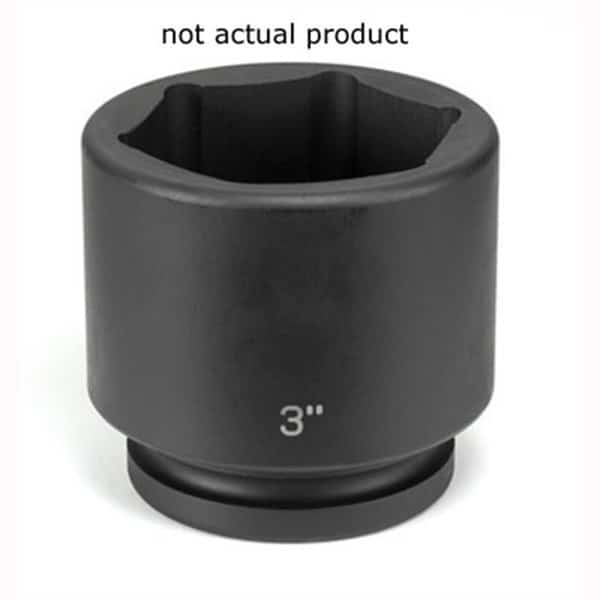 1" Drive, 1-3/8" Size, SAE Socket, 6 Points, 1-3/8, 1"D, Impact, Blk