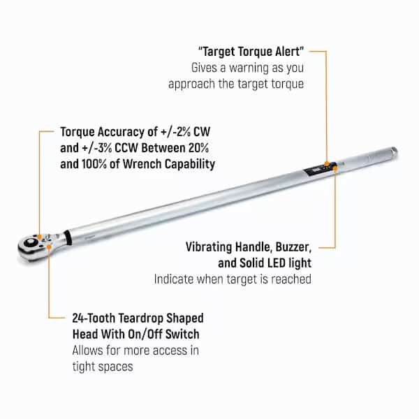 3/4" Drive Electronic Torque Wrench 70-750 ft/lbs.